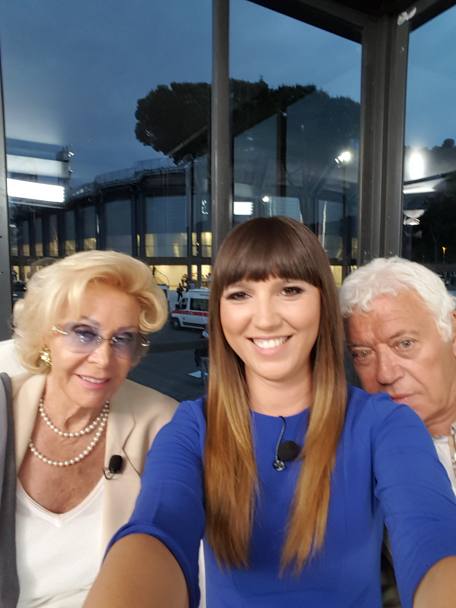 Lea Pericoli e Nicola Pietrangeli negli studi di GazzettaTv
